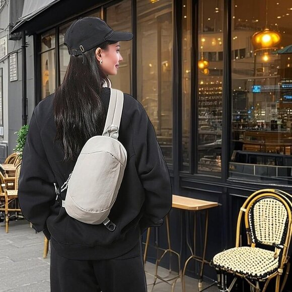 Unisex Nylon Crossbody Bag Compact Travel Sling for Daily Use and Outdoor - Picture 6 of 9